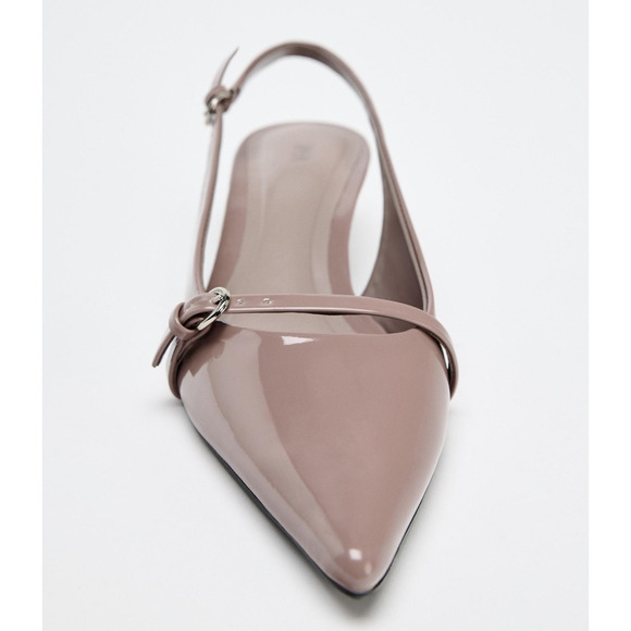 ZARA Pointed Toe Kitten Heels NWT - Picture 14 of 16